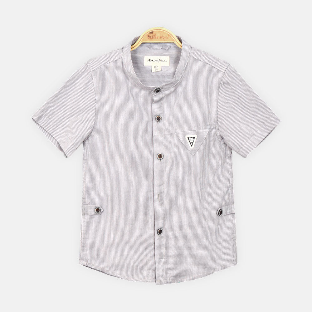 BOY SHIRT GREY STRIPED