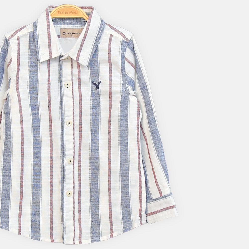 BOY SHIRT LIGHT BLUE CHECKERED