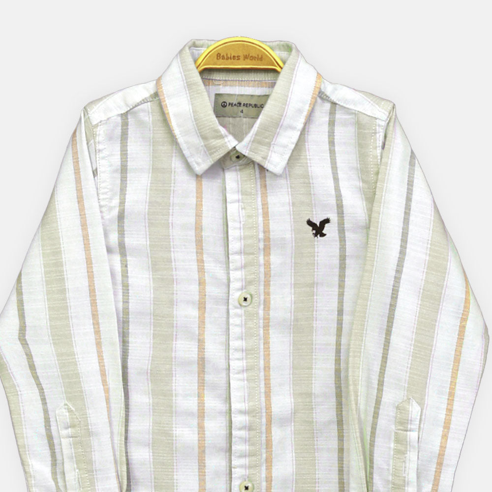 BOY SHIRT LIGHT GREEN CHECKERED