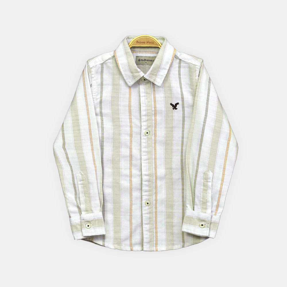 BOY SHIRT LIGHT GREEN CHECKERED