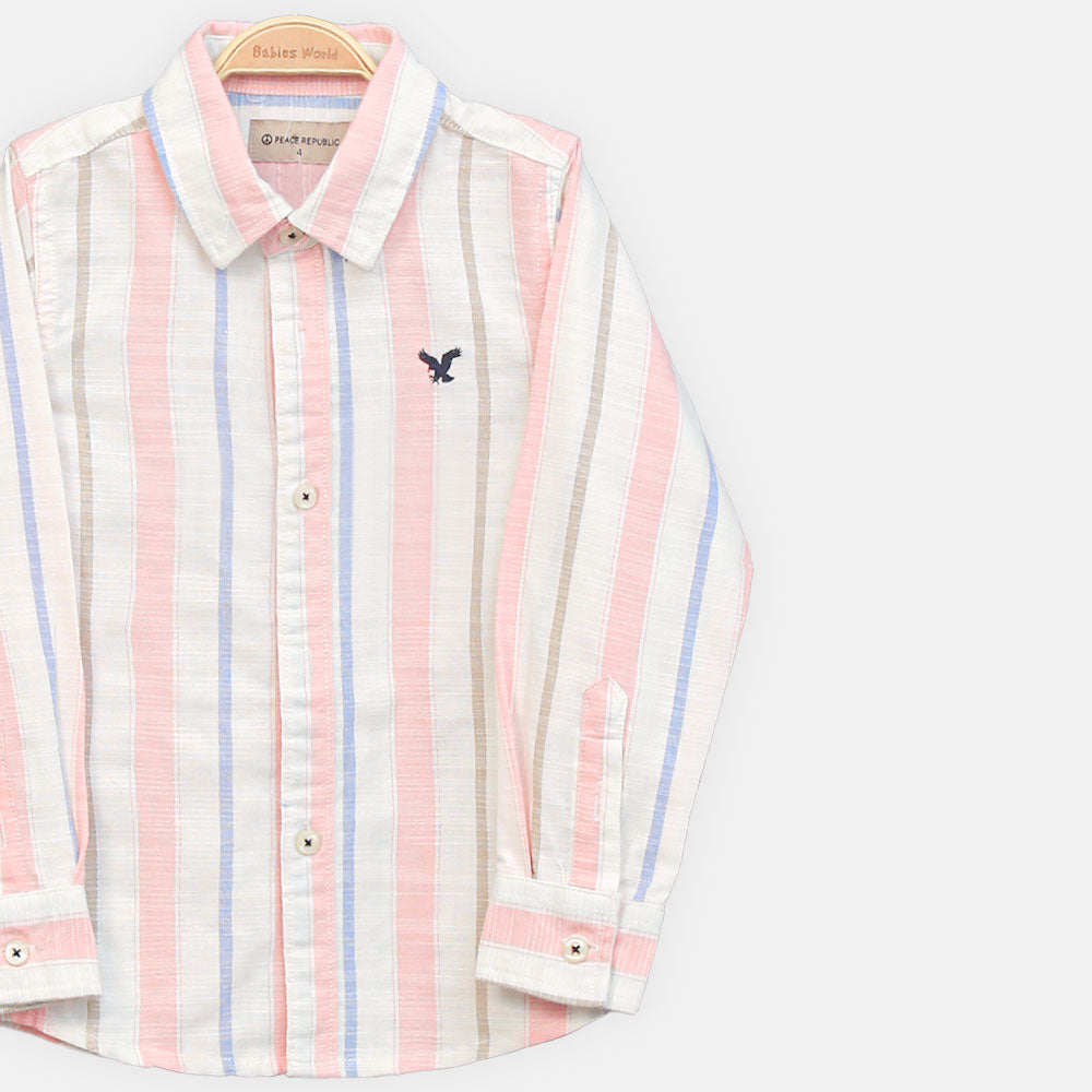 BOY SHIRT LIGHT PINK CHECKERED