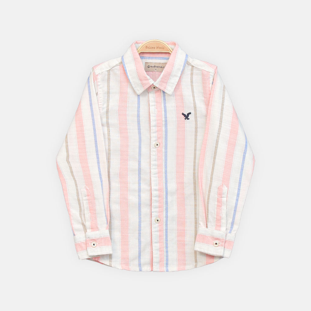 BOY SHIRT LIGHT PINK CHECKERED