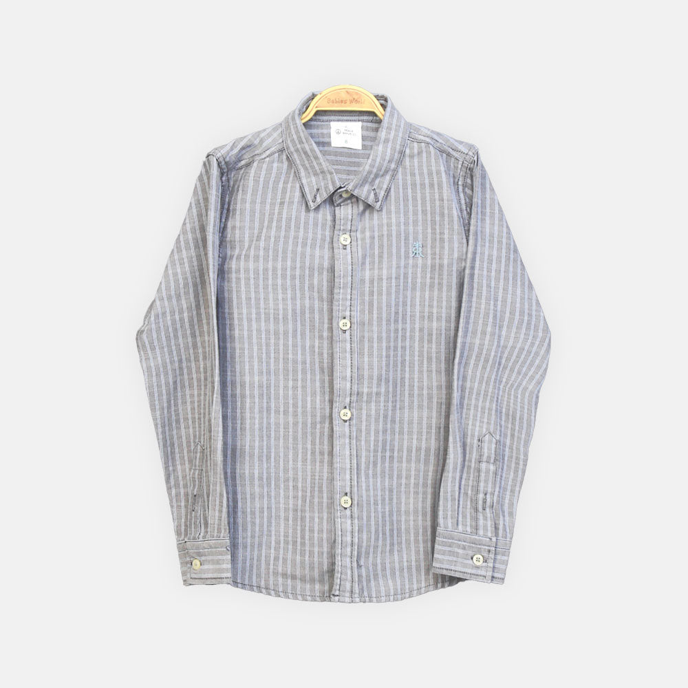 BOY SHIRT BLUE & WHITE STRIPED