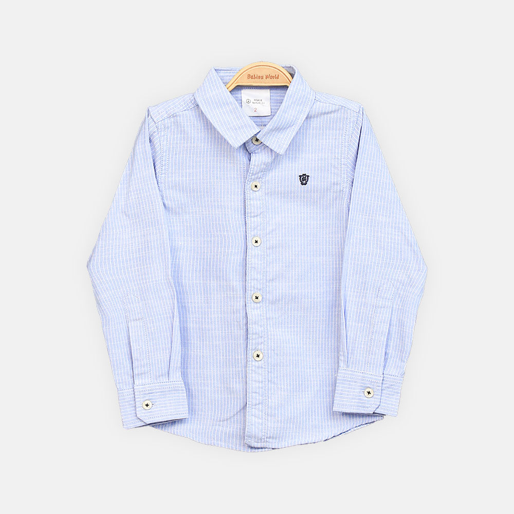 BOY SHIRT WHITE & BLUE STRIPED
