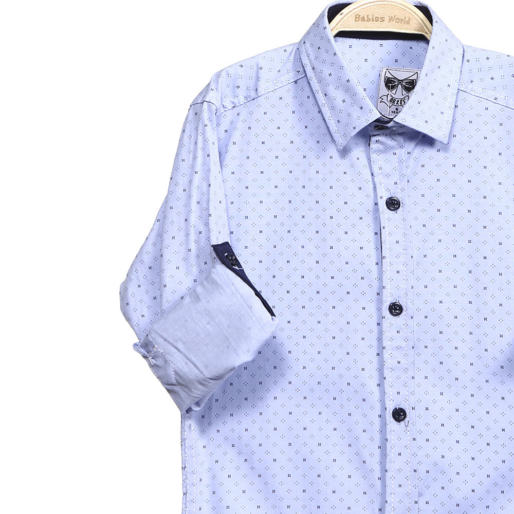 BOY SHIRT BLUE DOTTED