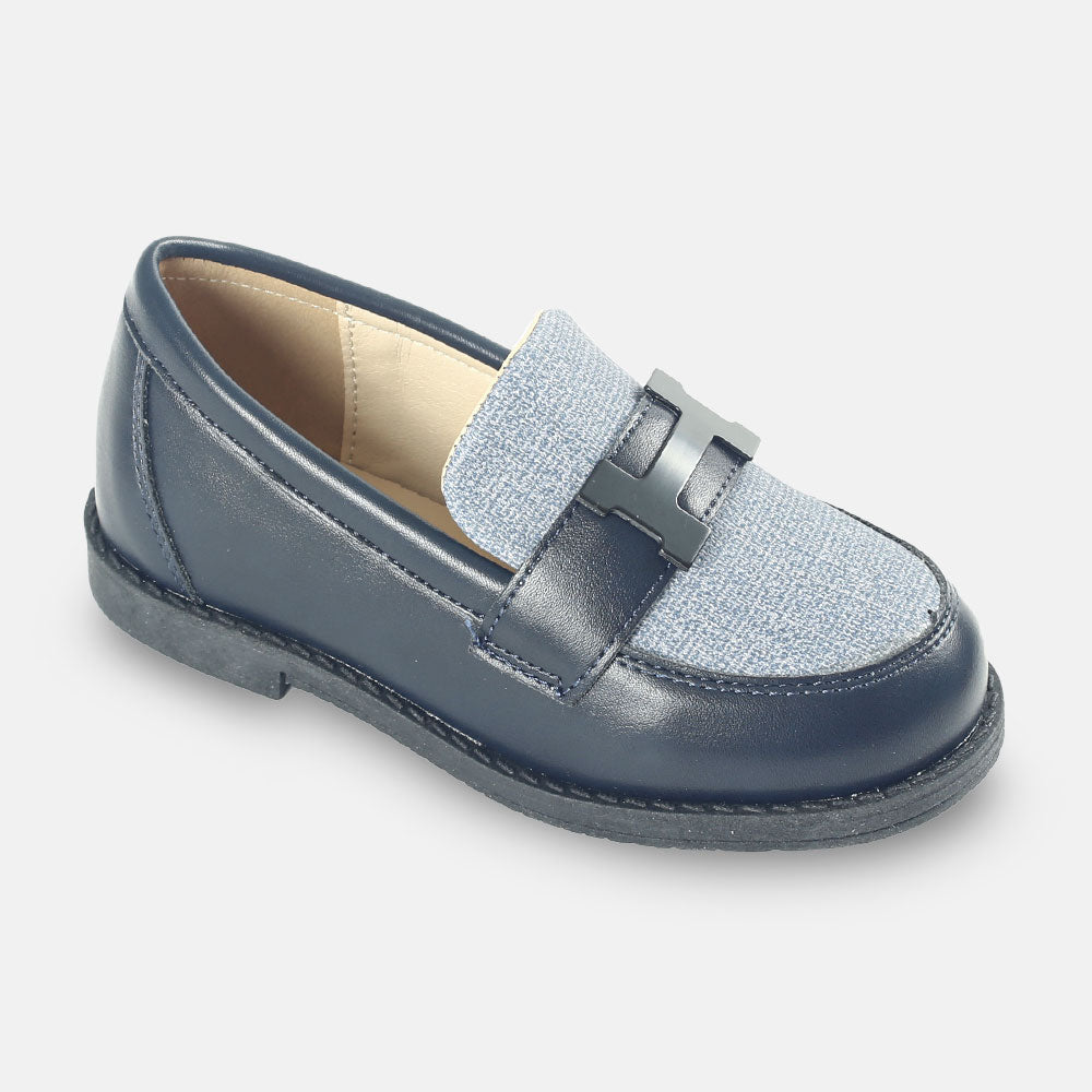 BOY SHOES NAVY PATCH