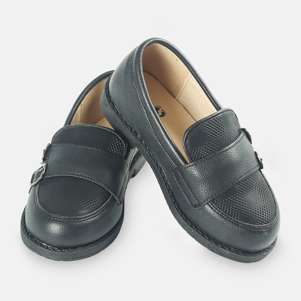 BOY SHOES BLACK DOTTED
