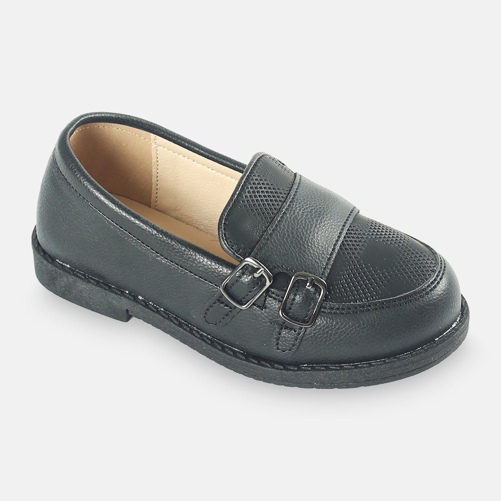 BOY SHOES BLACK DOTTED