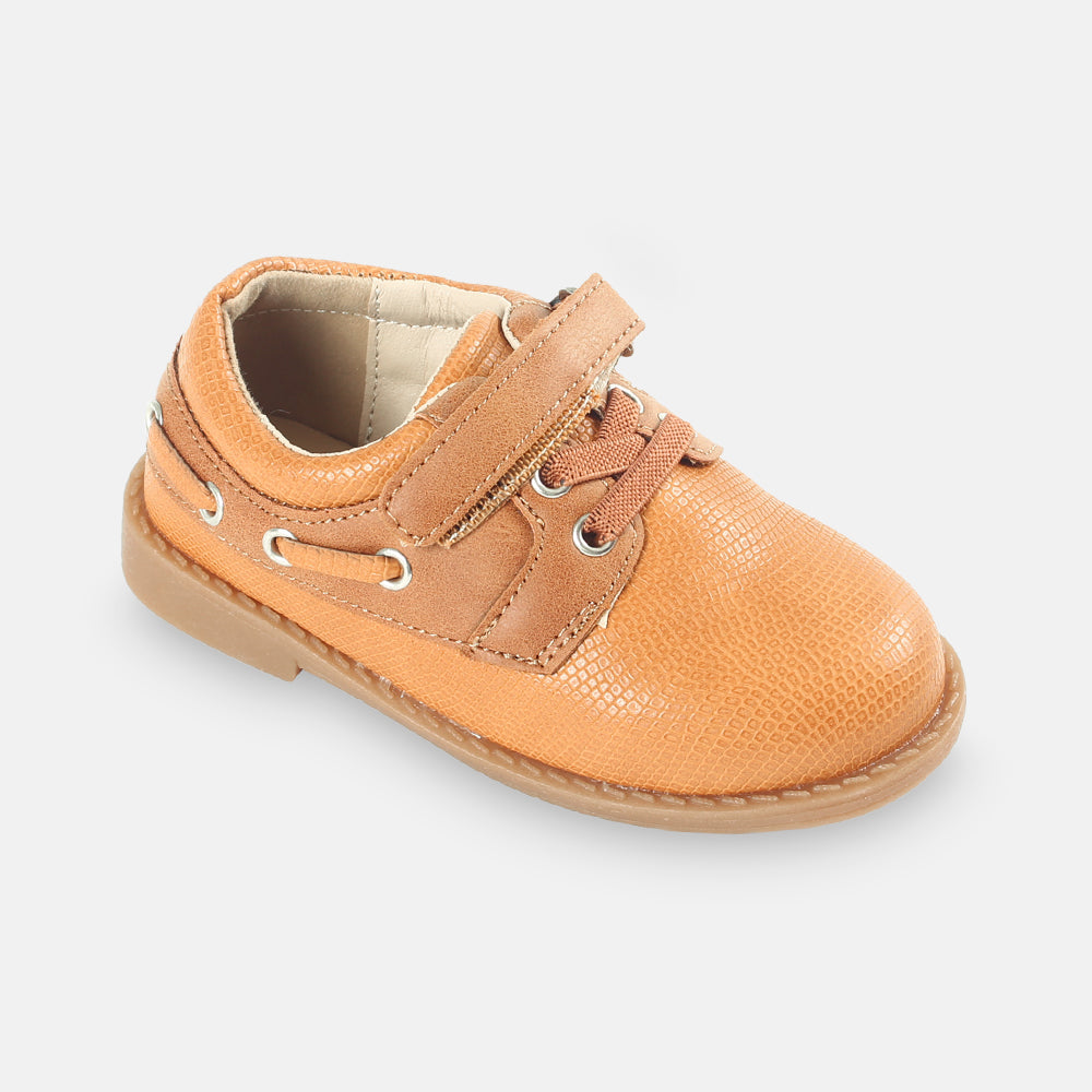 BOY SHOES CAMEL SNAKE TEXTURE