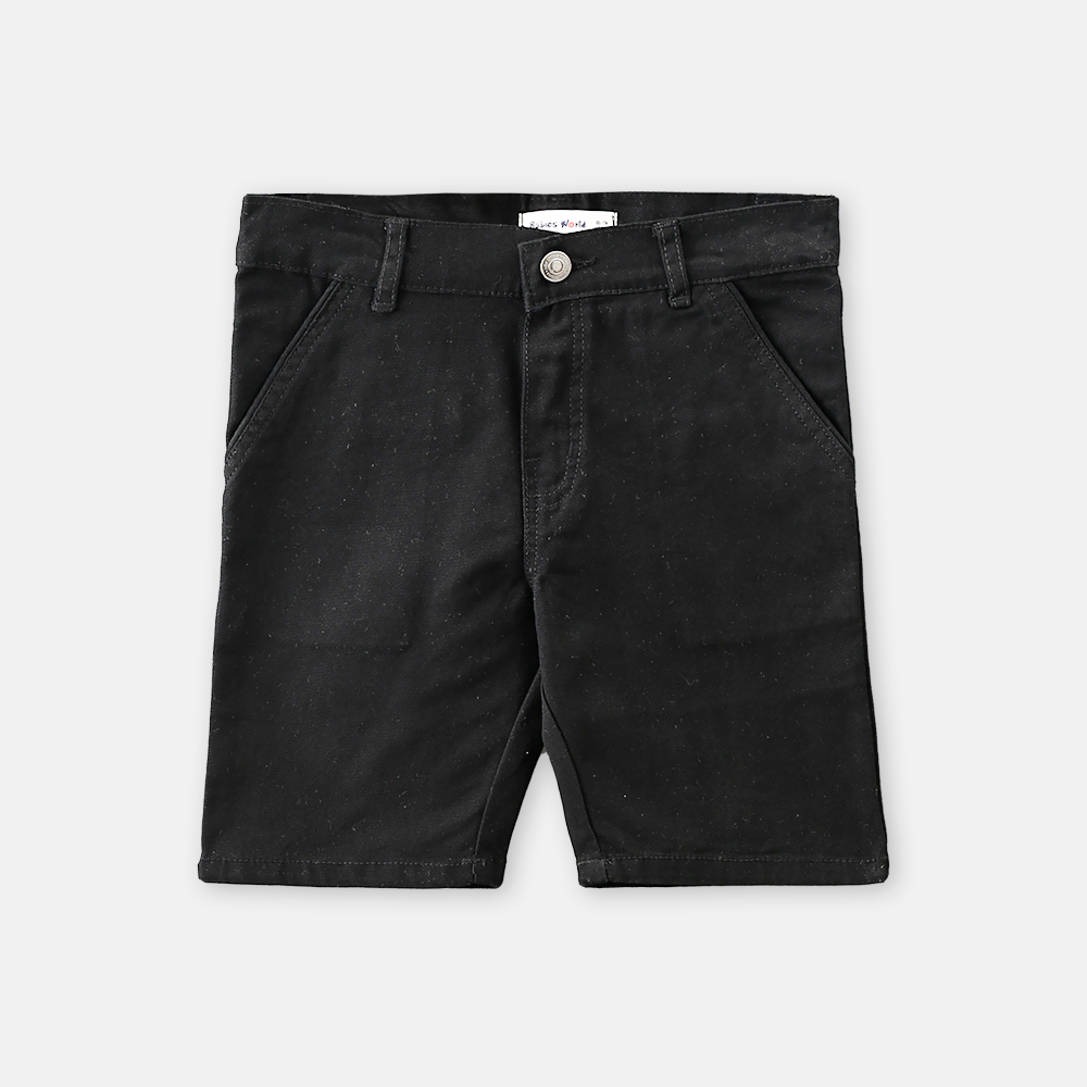BOY SHORT BLACK COTTON