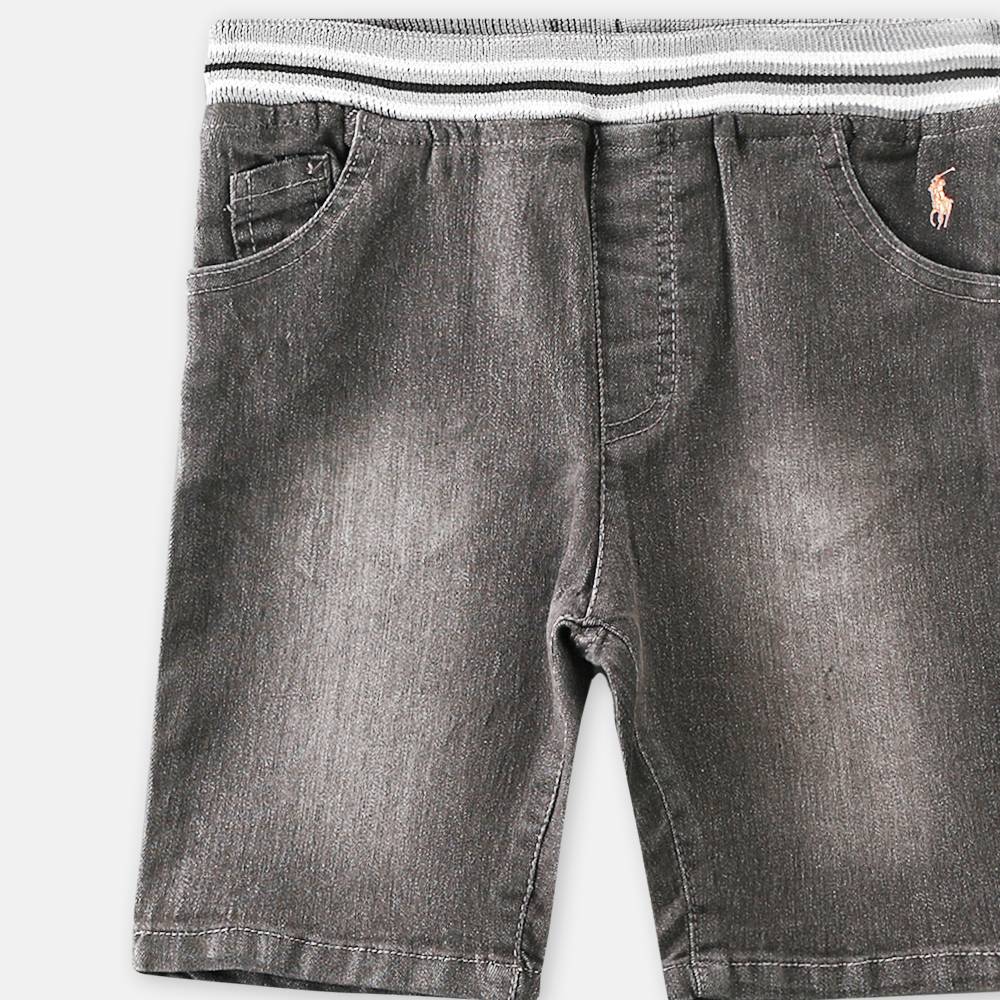 BOY SHORT JEANS GREY ELASTICBAND