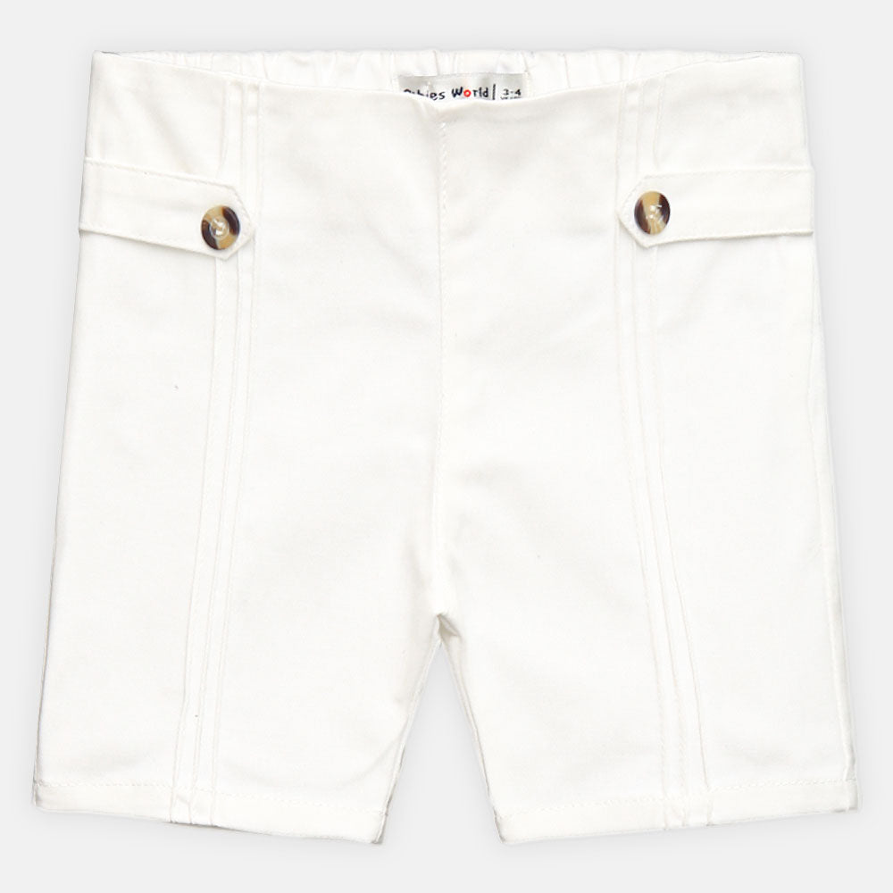 GIRL SHORT WHITE DENIM
