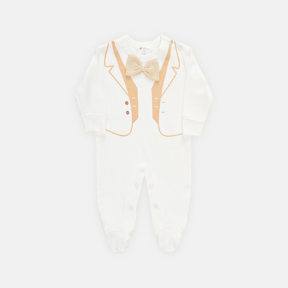 SLEEP SUIT BOY WHITE BEAR FACE