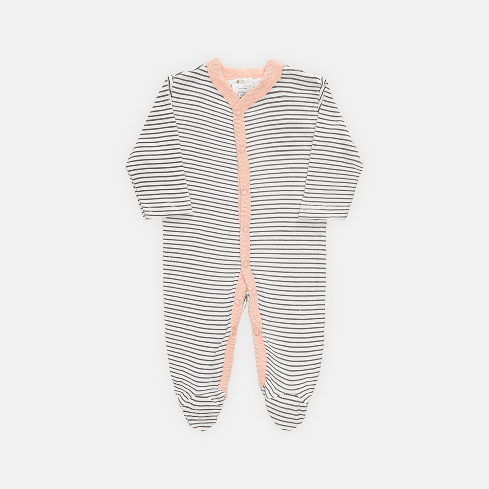 SLEEP SUIT GIRL WHITE POLKA DOT