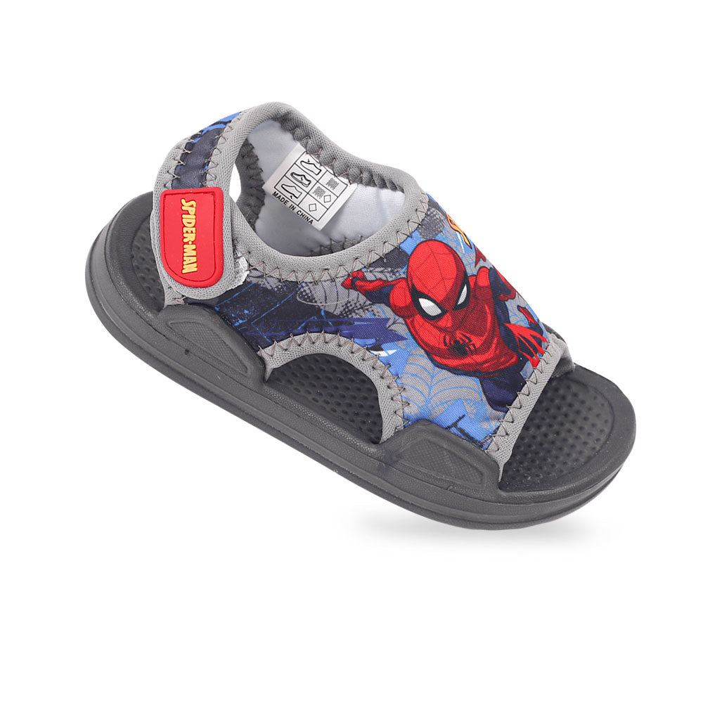 BOY RUBBER SANDAL GREY SPIDERMAN