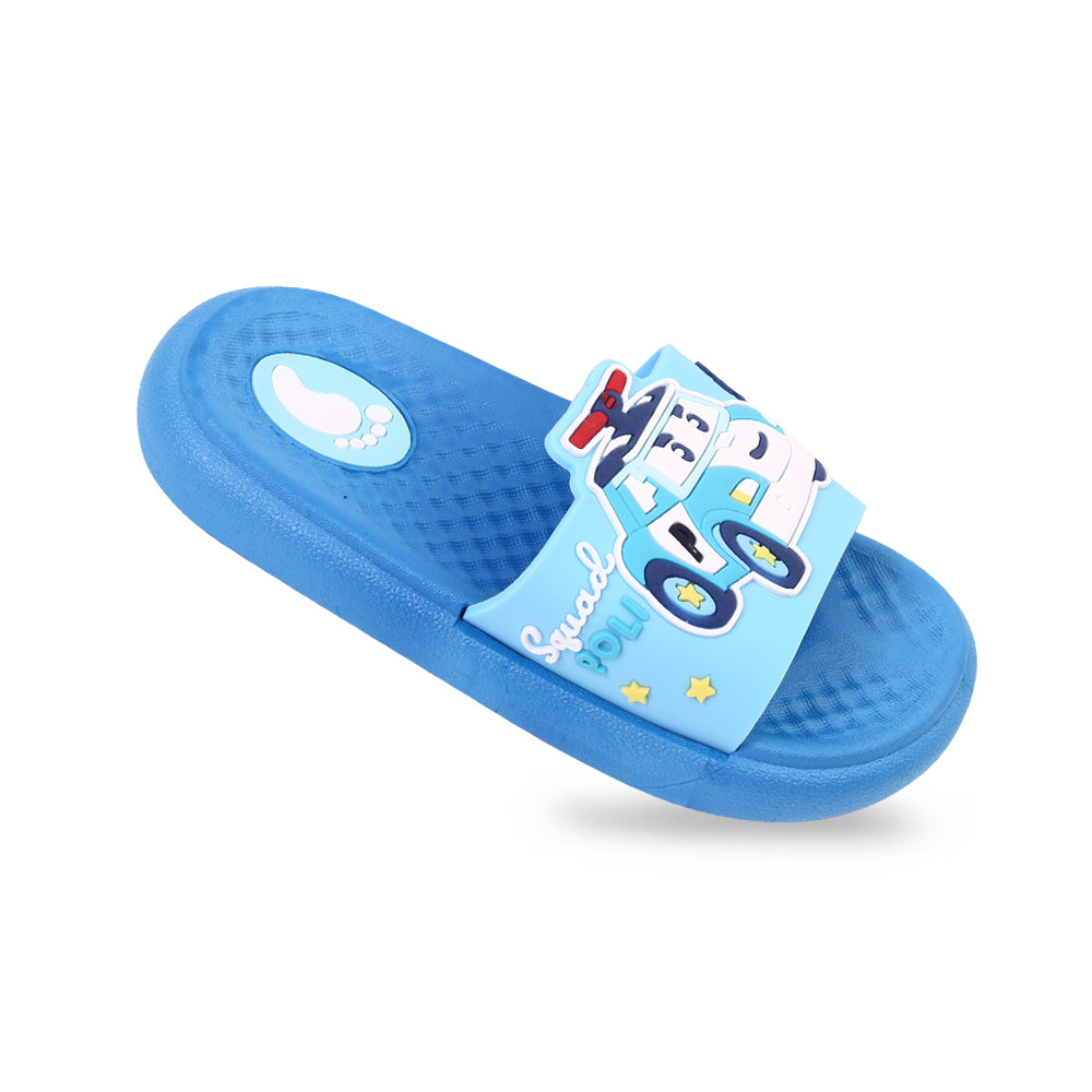 BOY SLIPPER ROYAL BLUE SQUAD POLI