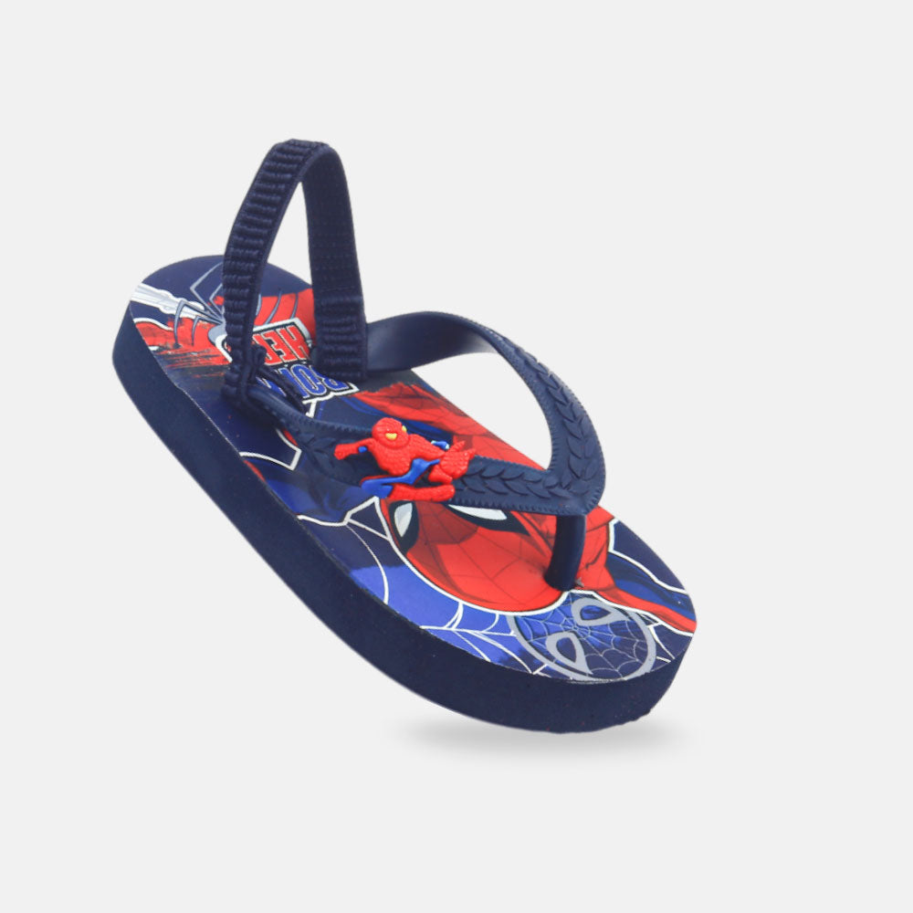 BOY RUBBER SANDAL SPIDERMAN NAVY BLUE