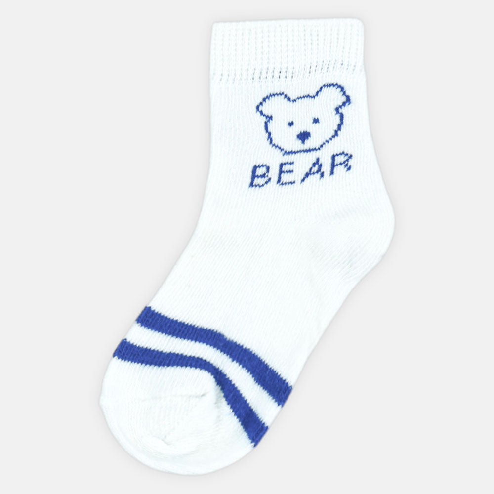 BOY SOCKS PK-2 BLUE AND WHITE BEAR