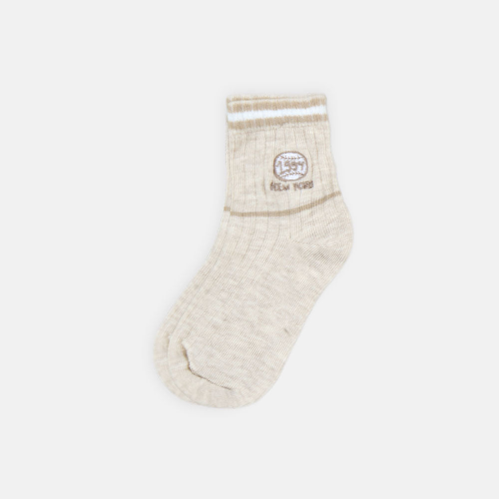BOY SOCKS NEW YORK BEIGE