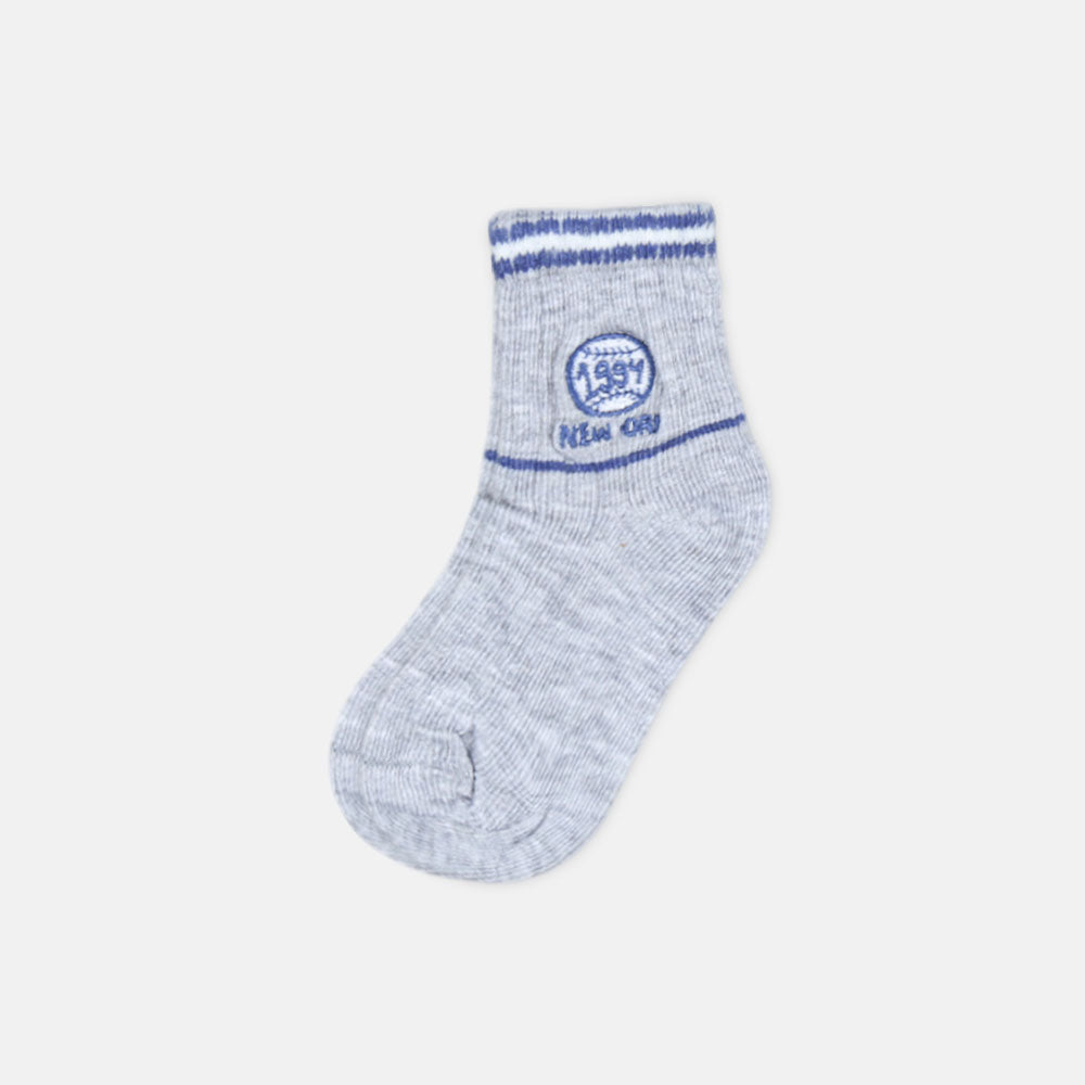BOY SOCKS LIGHT BLUE EMBROIDERED