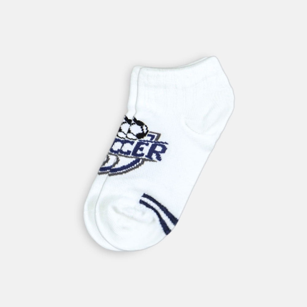 BOY SOCKS SOCCER WHITE