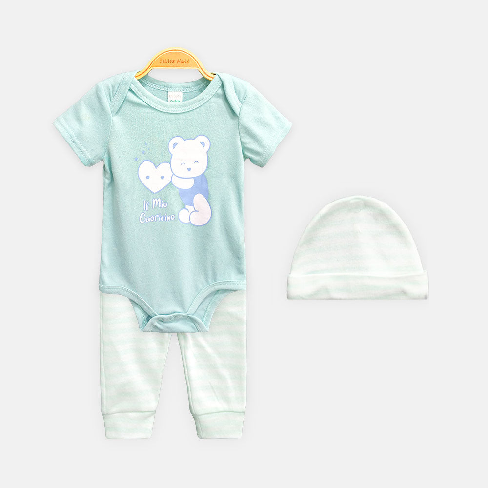 BOY SUIT CUDDLE BEAR 3 PIECE SET