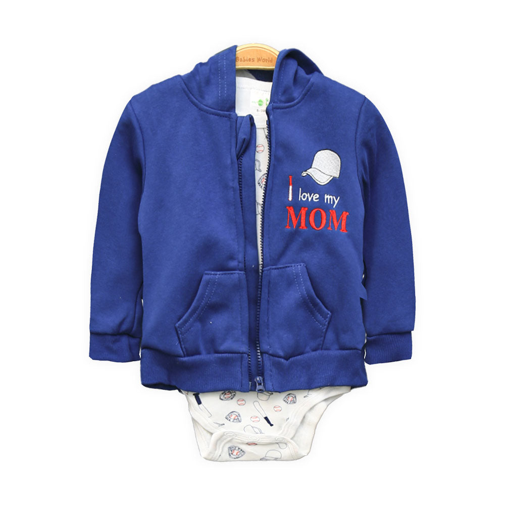 BOY SUIT BLUE HOODED SWEATSHIRT