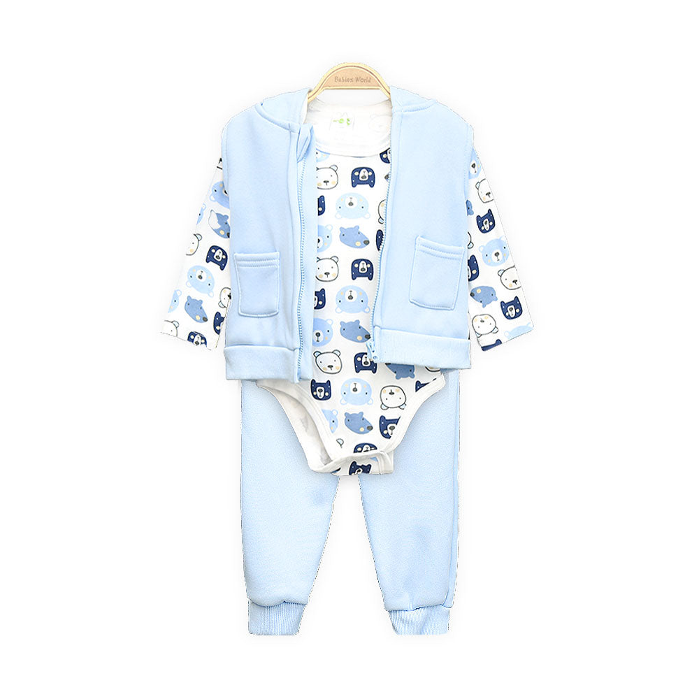 BOY SUIT SKY BLUE HOODED SWEATSHIRT