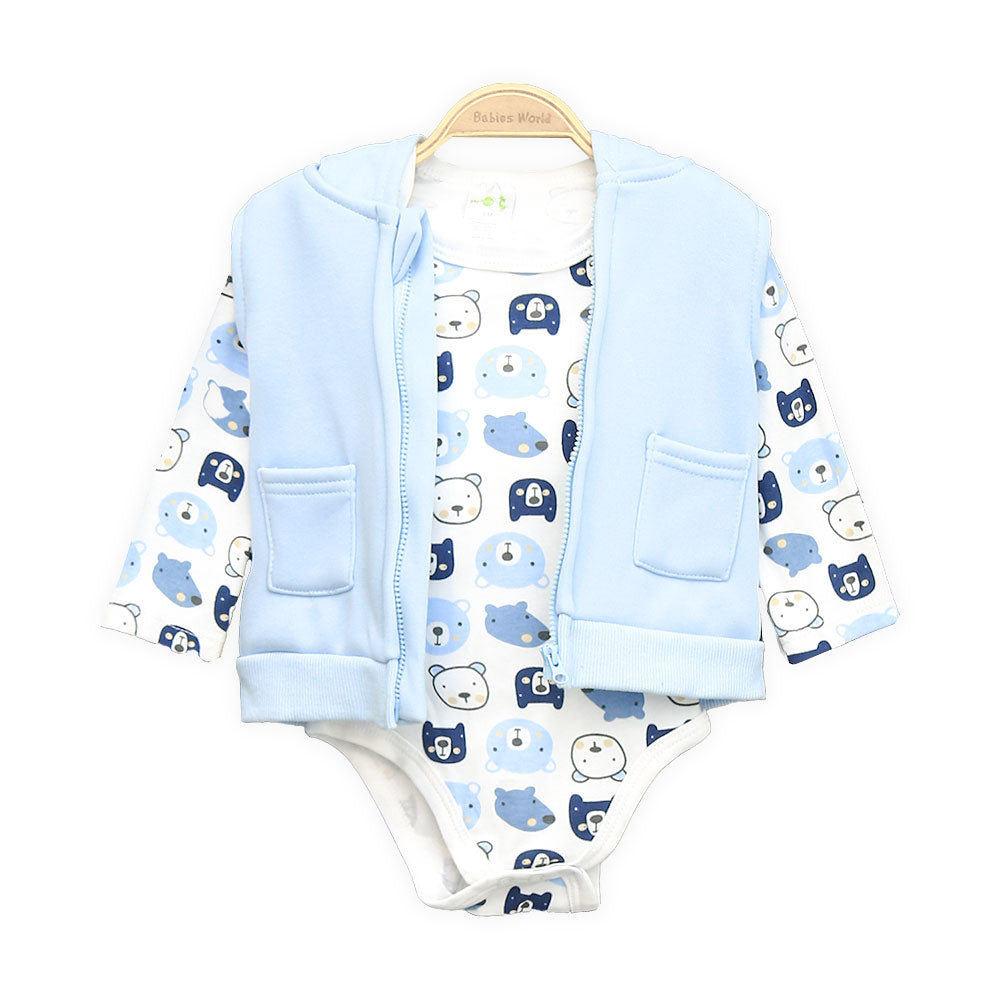 BOY SUIT SKY BLUE HOODED SWEATSHIRT