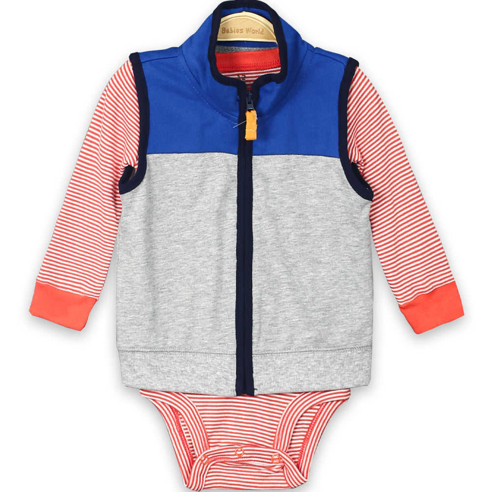 BOY SUIT RED STRIPED