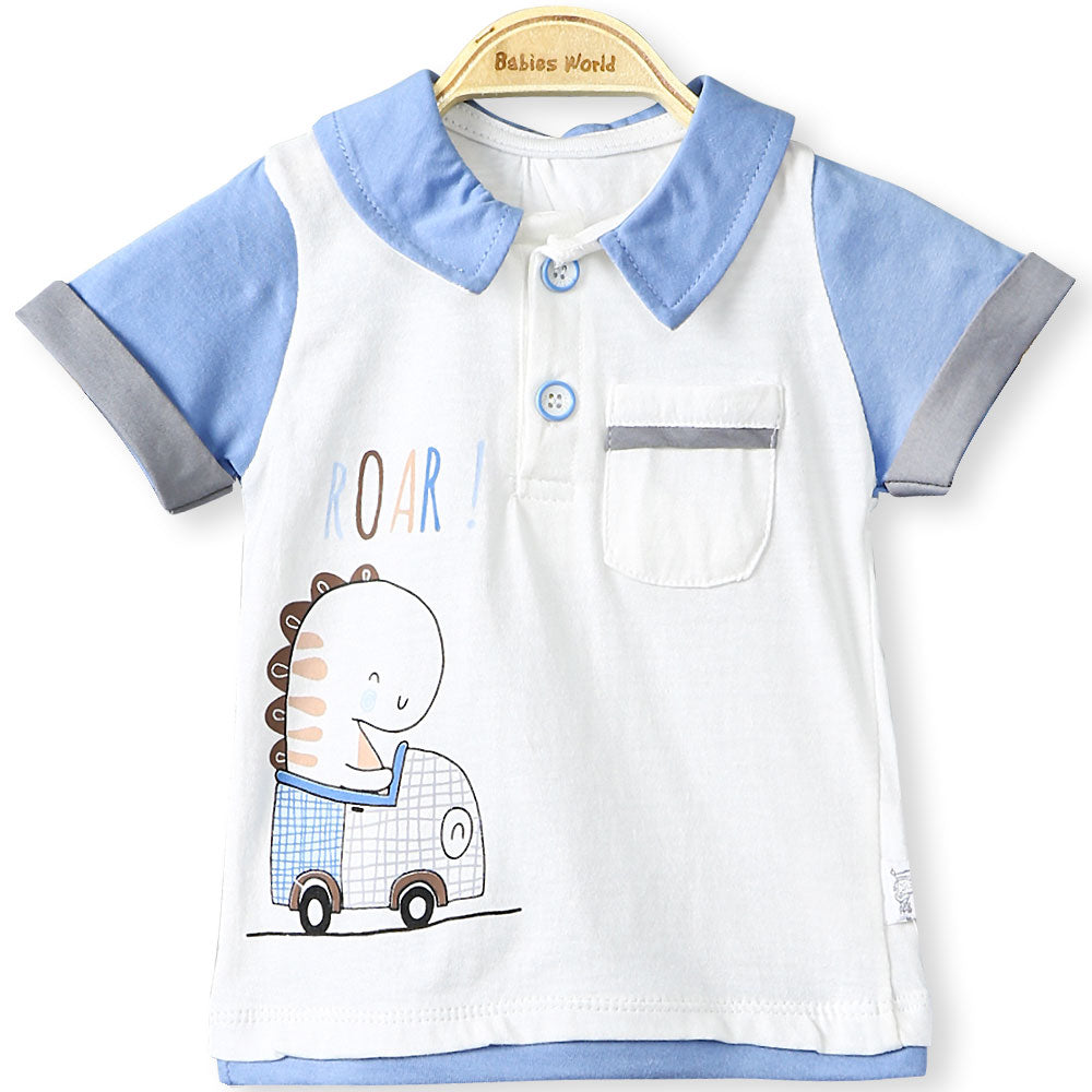 BOY SUIT BLUE DINO ROAR