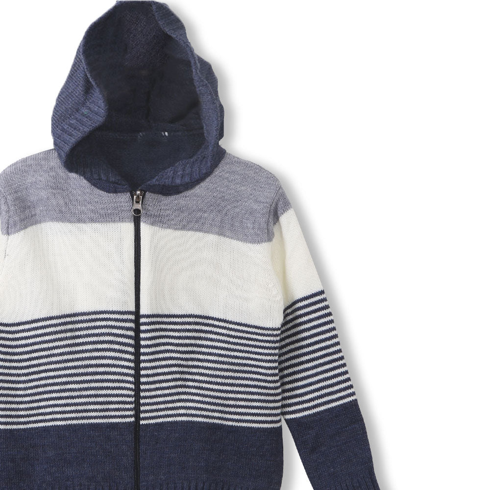 BOY SUIT NAVY STRIPES