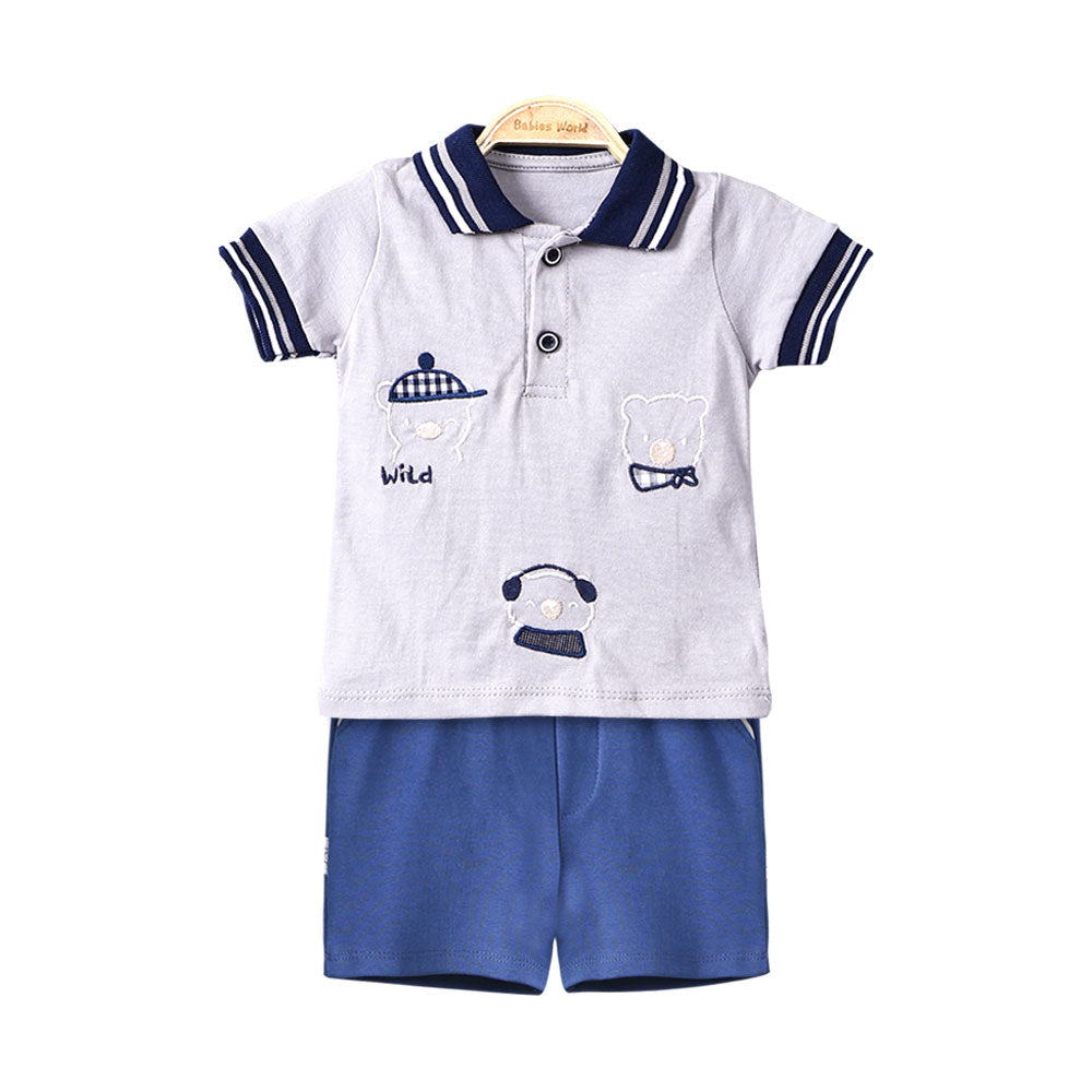BOY SUIT GREY TEDDY