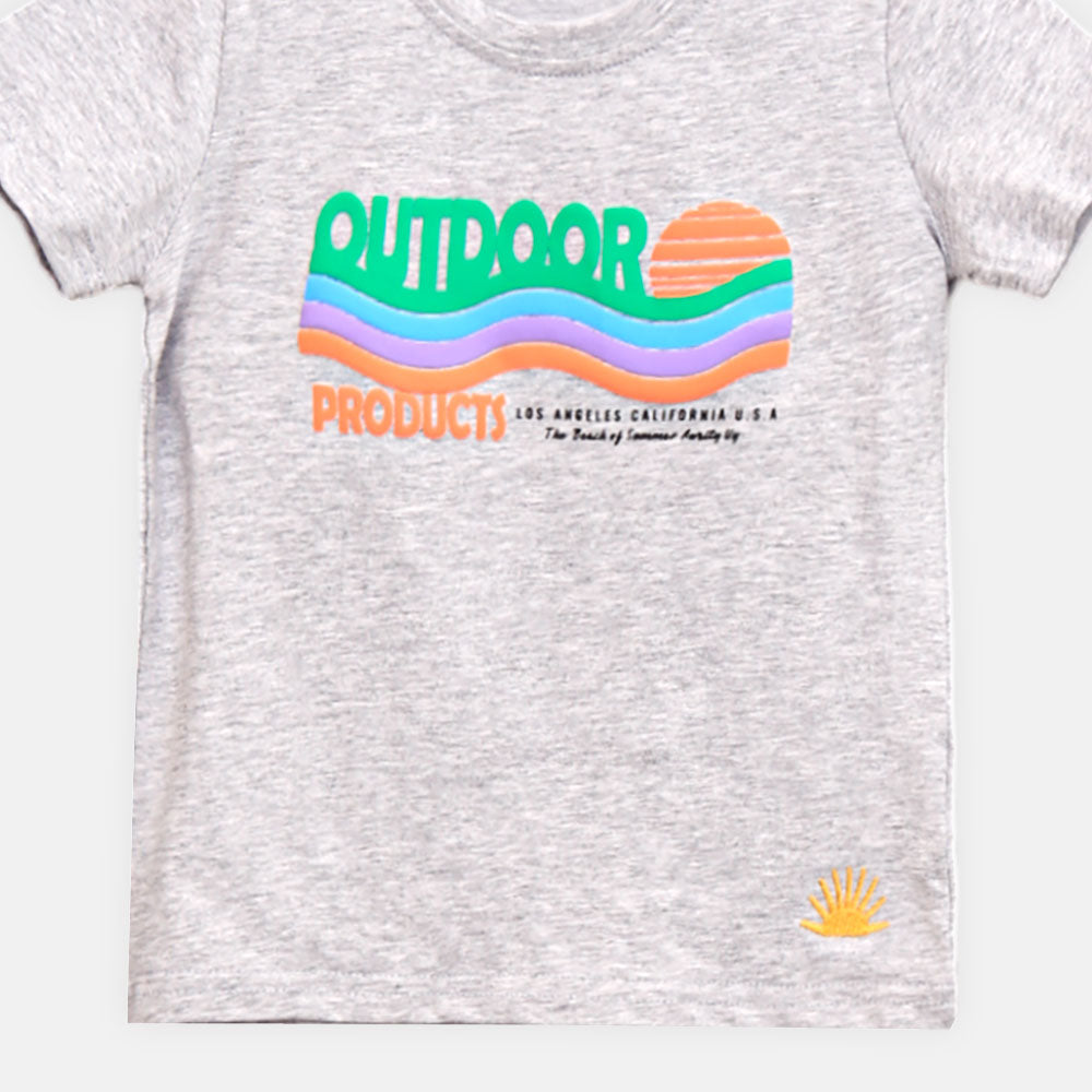 BOY T-SHIRT OUTDOOR PRODUCTS LOS ANGELES GREY