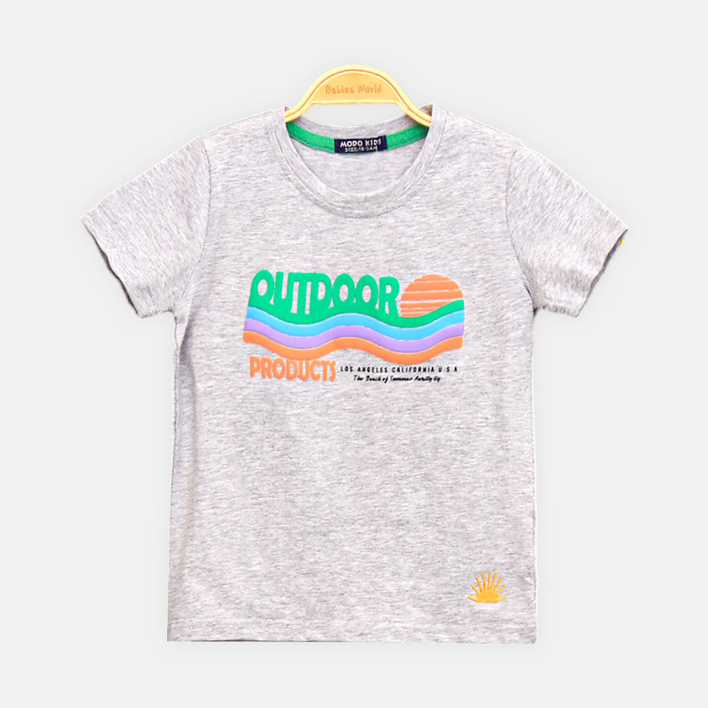 BOY T-SHIRT OUTDOOR PRODUCTS LOS ANGELES GREY