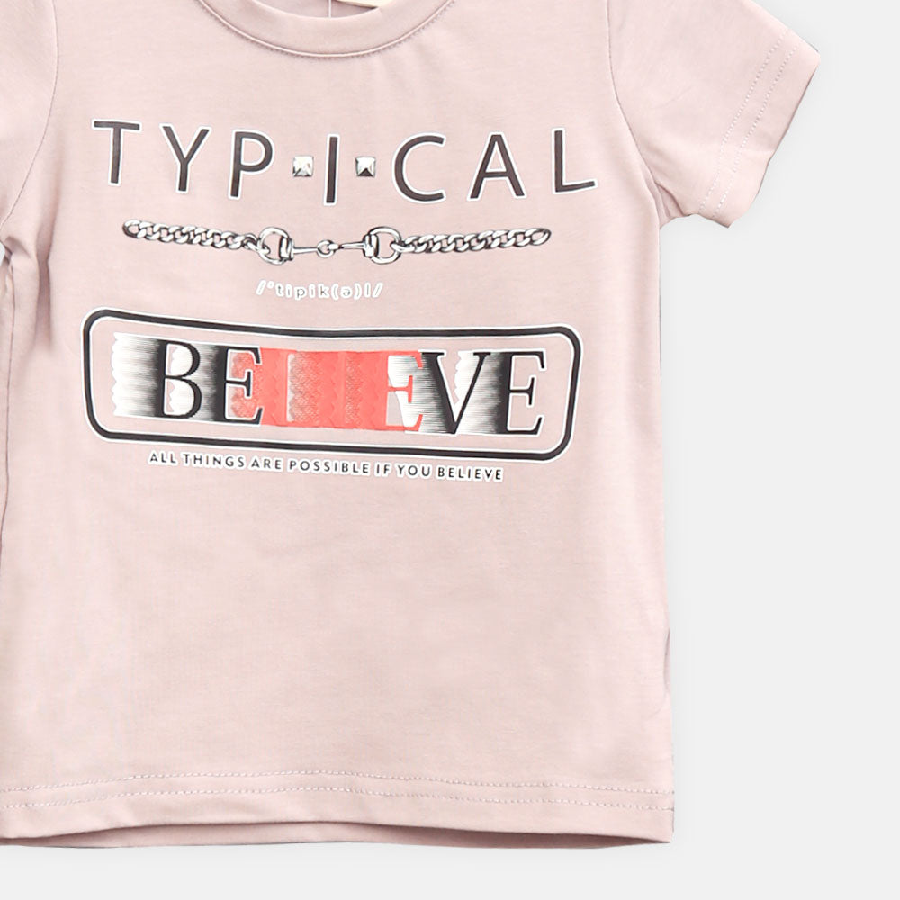 BOY T-SHIRT GRAY TYPICAL BELIEVE