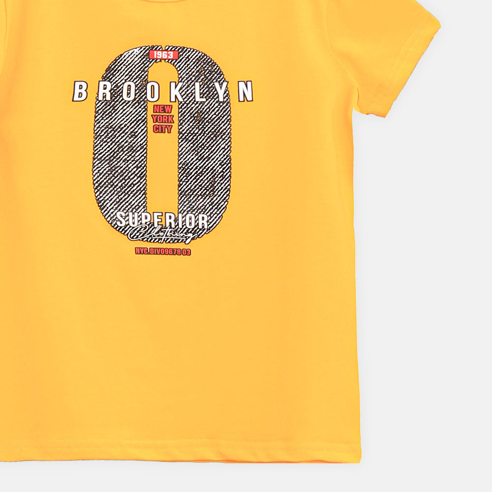 BOY T-SHIRT YELLOW BROOKLYN SUPERIOR