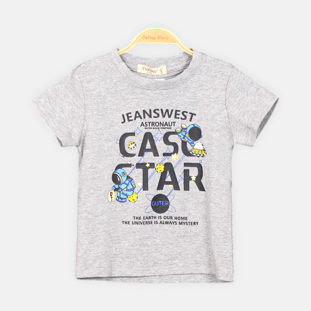 BOY T-SHIRT GRAY ASTRONAUT