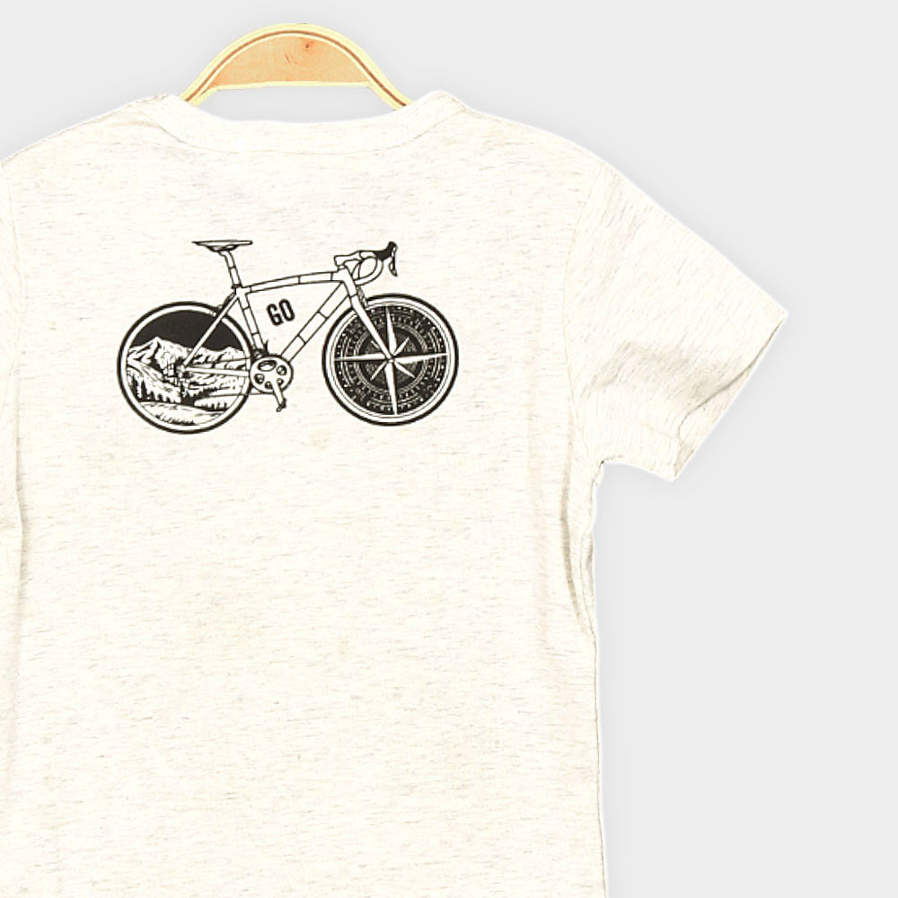 BOY T-SHIRT GRAY BICYCLE