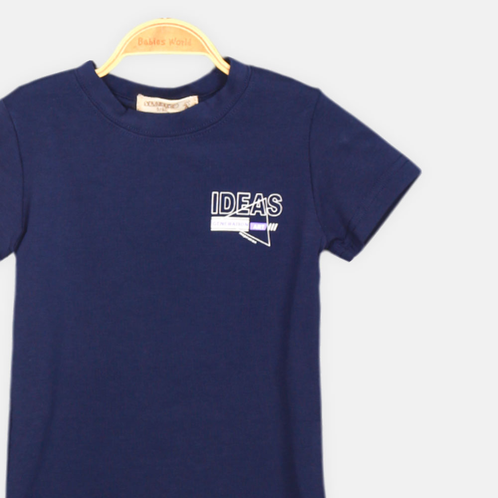 BOY T-SHIRT NAVY BLUE IDEAS