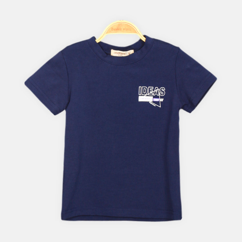 BOY T-SHIRT NAVY BLUE IDEAS