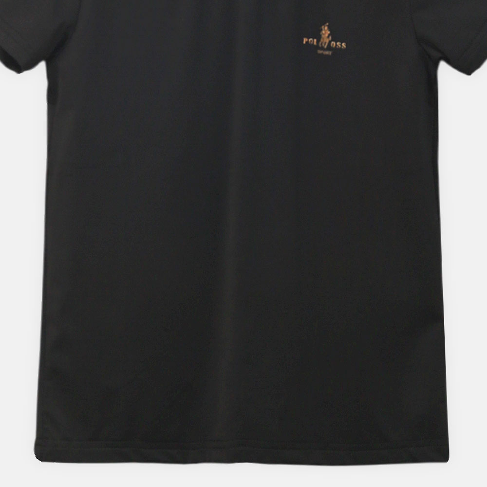 BOY T-SHIRT PLAIN BLACK POLO CLUB