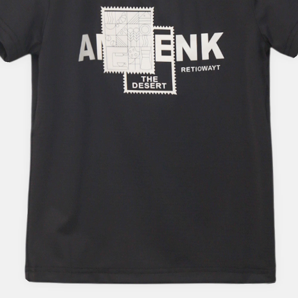 BOY T-SHIRT SPORTY BLACK RETIOWAYT