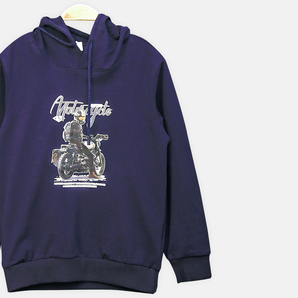 BOY T-SHIRT NAVY MOTORCYCLE GRAPHIC