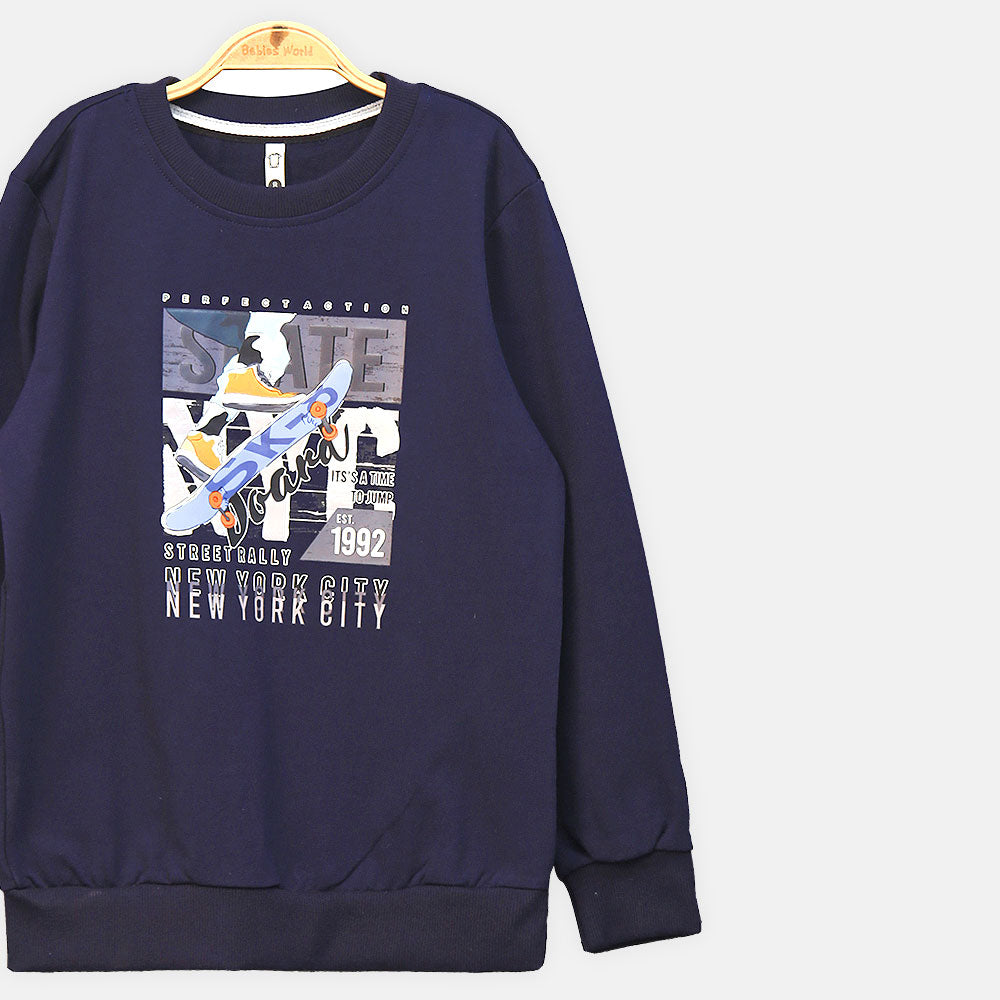 BOY T-SHIRT NAVY SKATEBOARD GRAPHIC