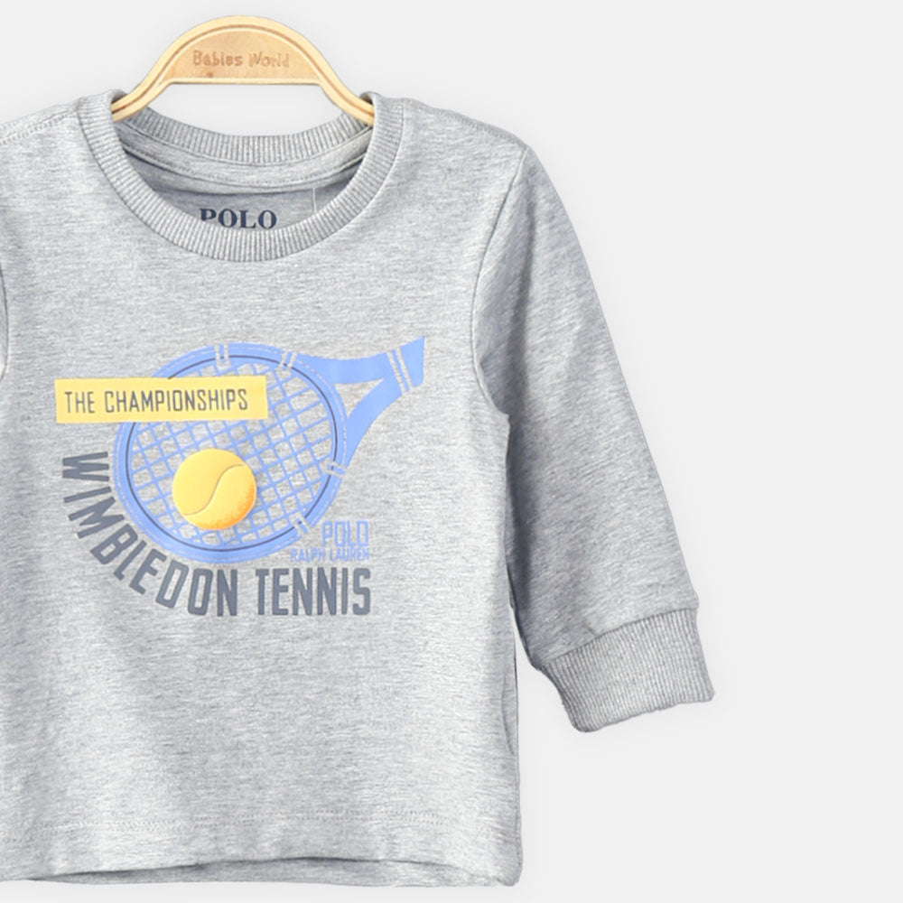 BOY T-SHIRT GREY TENNIS