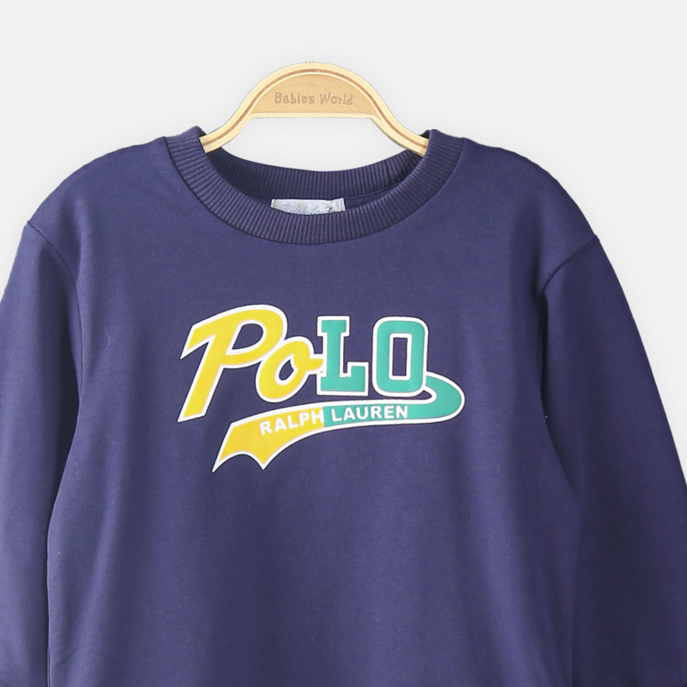 BOY T-SHIRT RALPH LAUREN NAVY BLUE