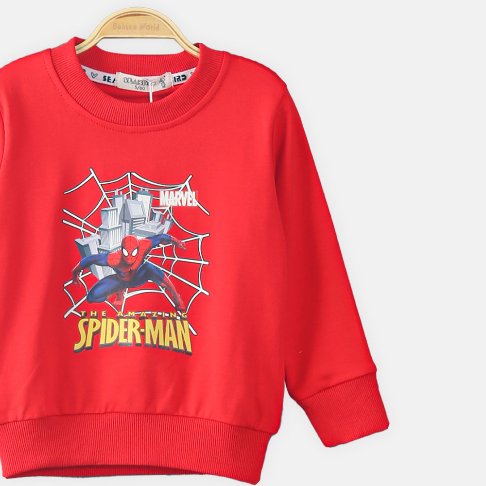 BOY T-SHIRT RED SPIDER THEME