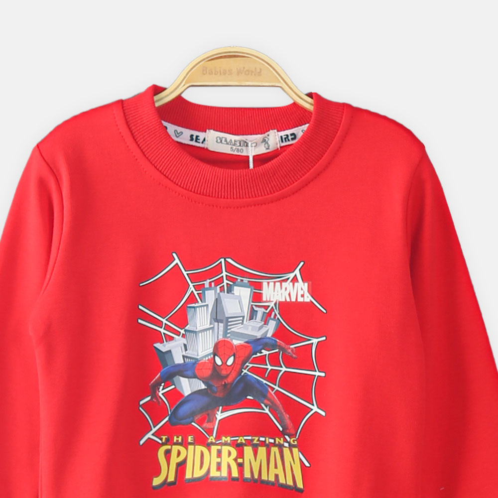 BOY T-SHIRT RED SPIDER THEME
