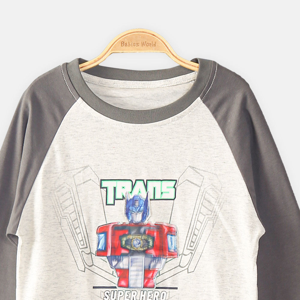 BOY T-SHIRT TRANSFORMERS GREY